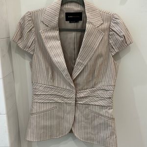 BCBG tan pinstripe blazer